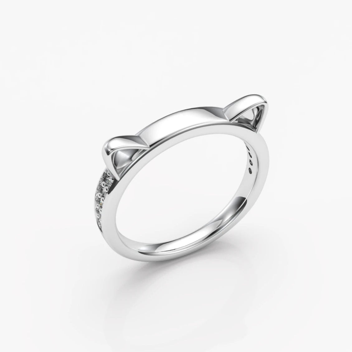 Personalized Cat Ear Ring