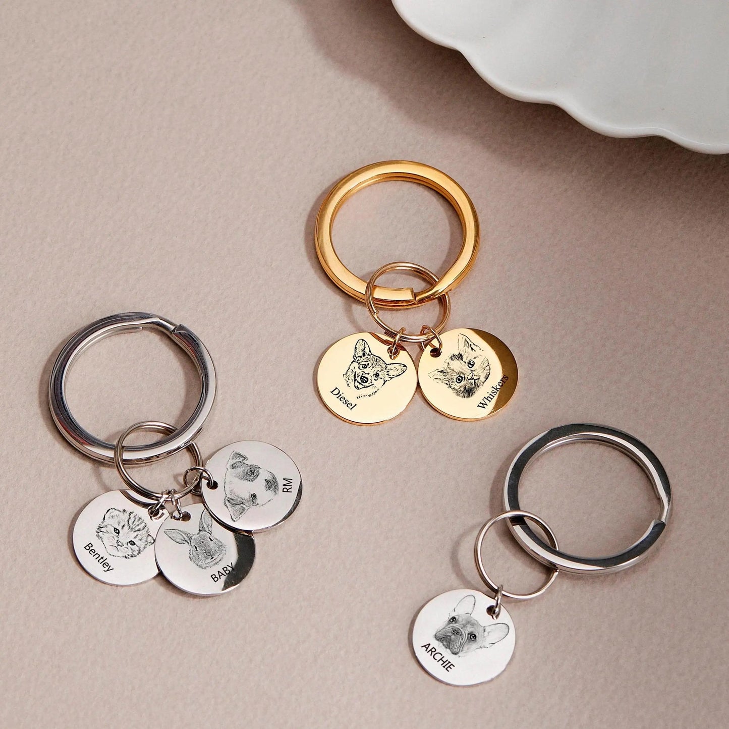 Personalized Pet Face Keychain