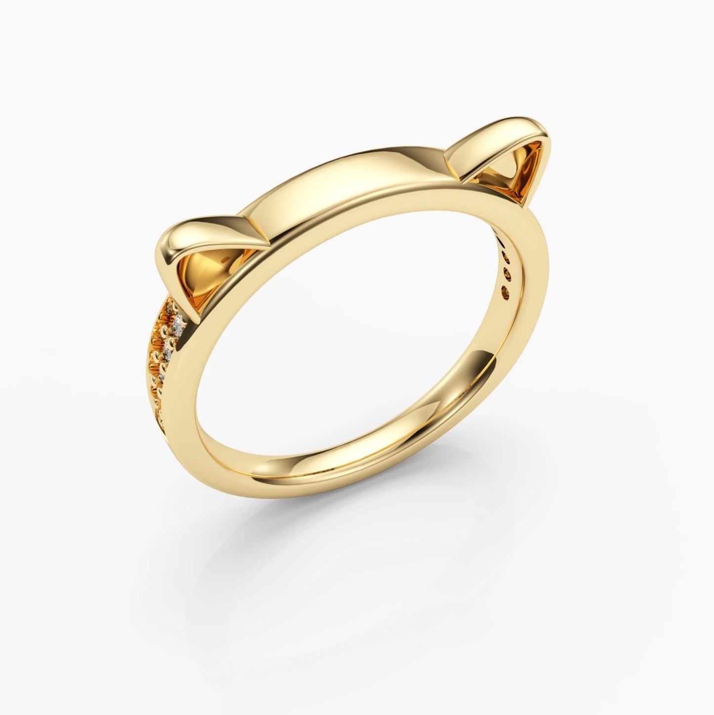 Personalized Cat Ear Ring
