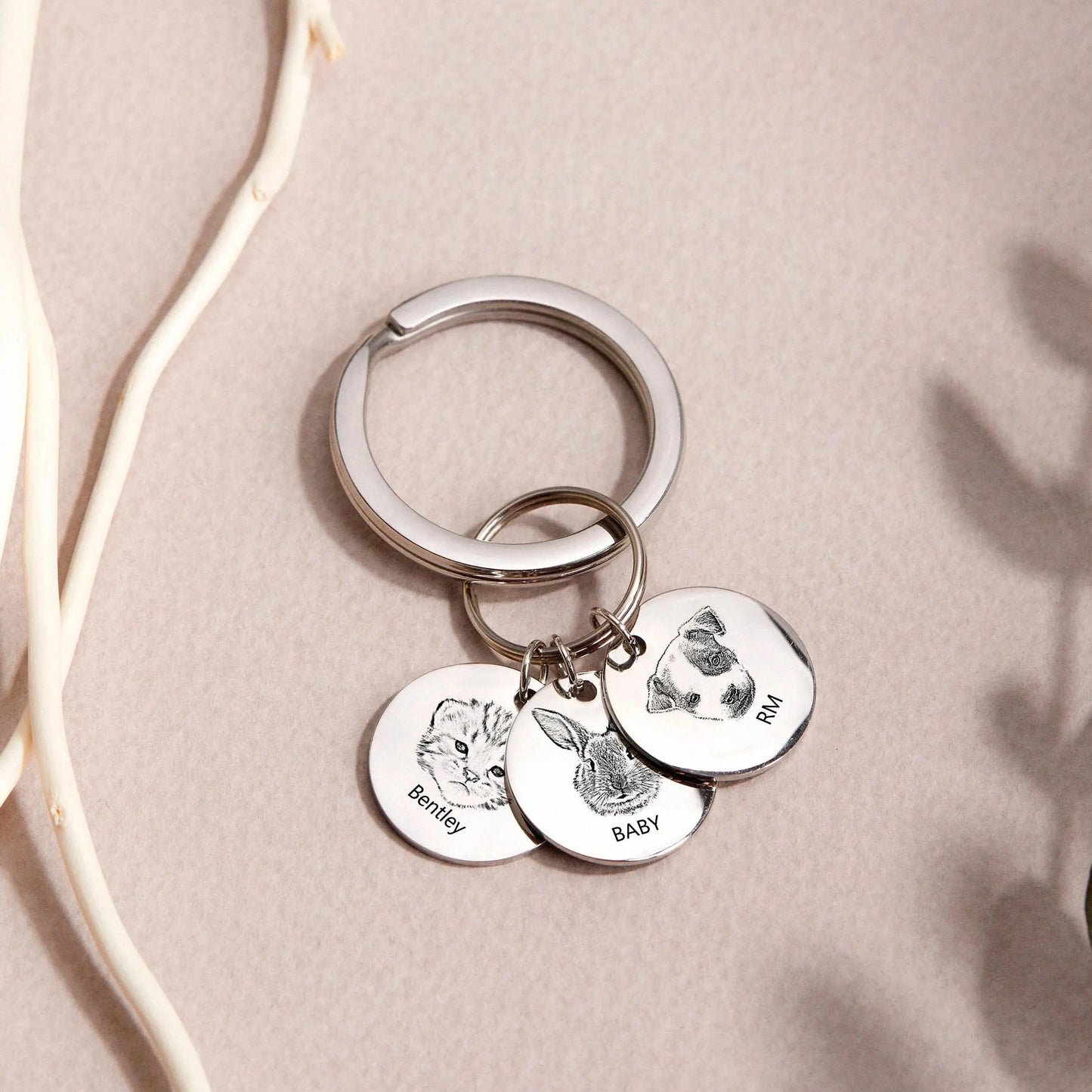 Personalized Pet Face Keychain