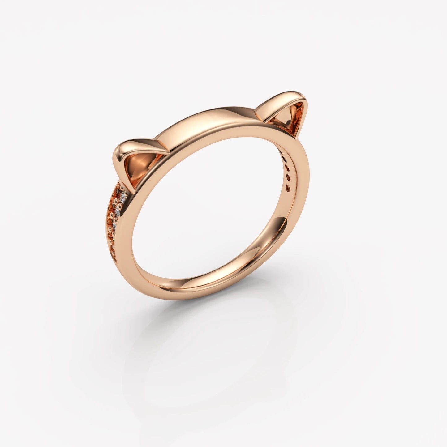 Personalized Cat Ear Ring