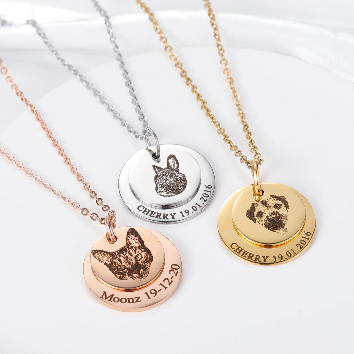 Personalized Memorial Pet Face Necklace