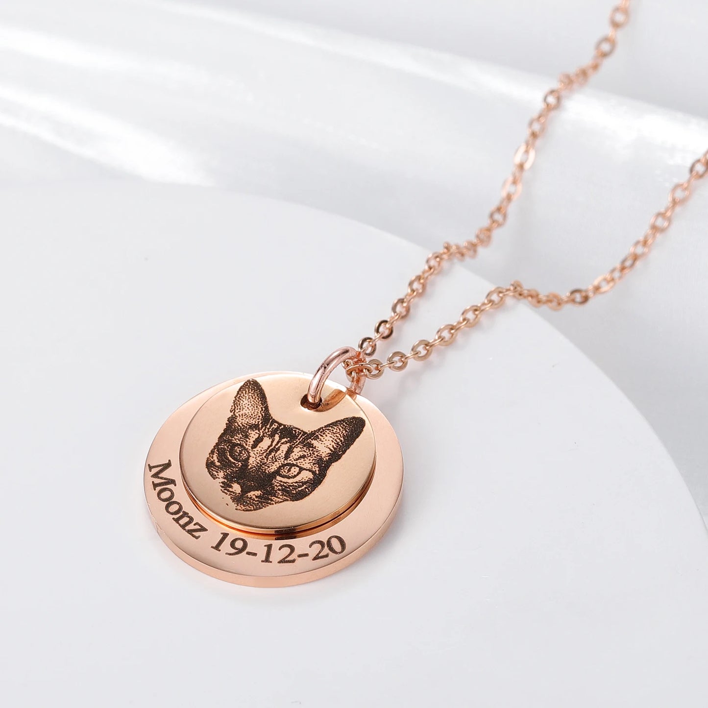 Personalized Memorial Pet Face Necklace