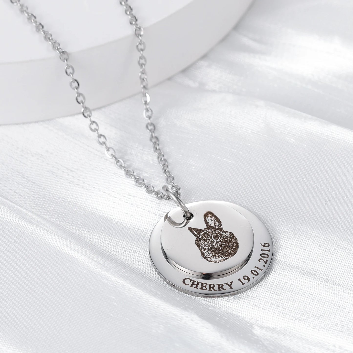 Personalized Memorial Pet Face Necklace