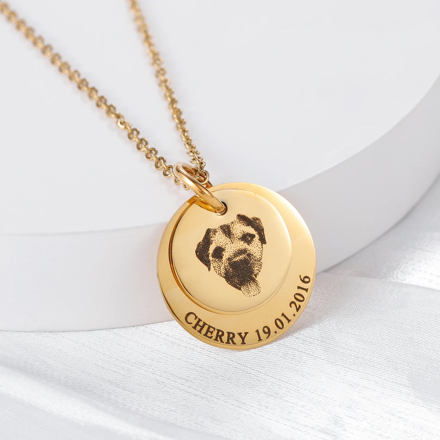 Personalized Memorial Pet Face Necklace