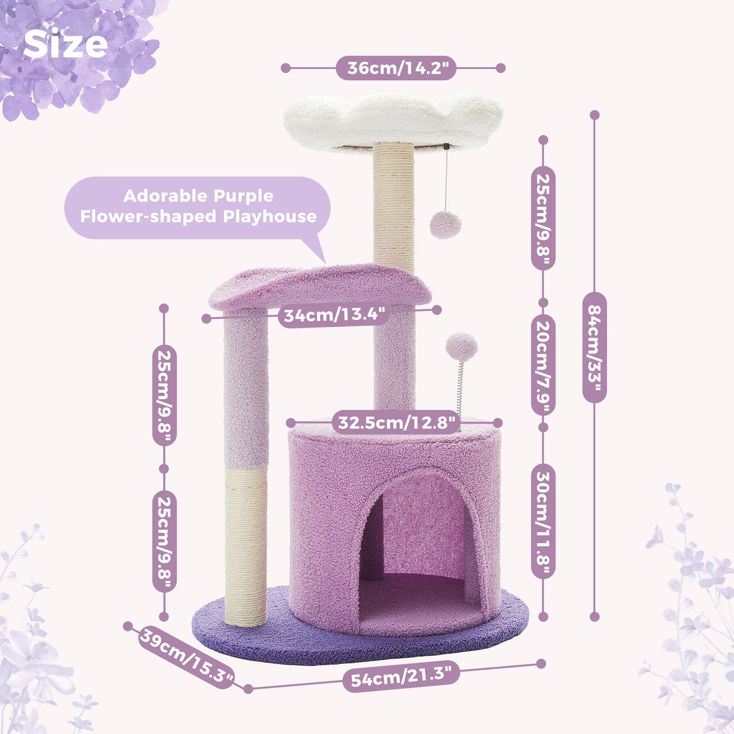 Rose Bloom Cat Tower