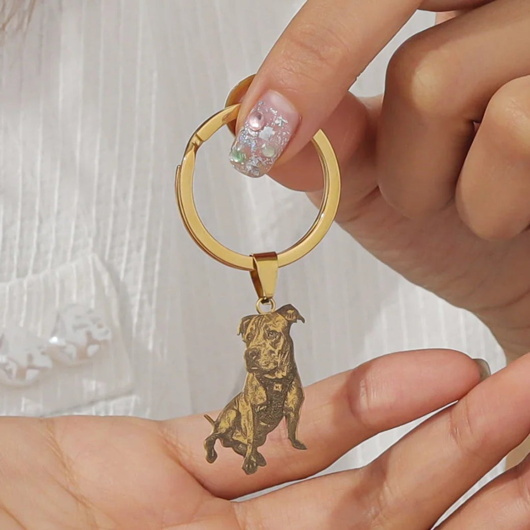 Personalized Pet Cutout Keychain