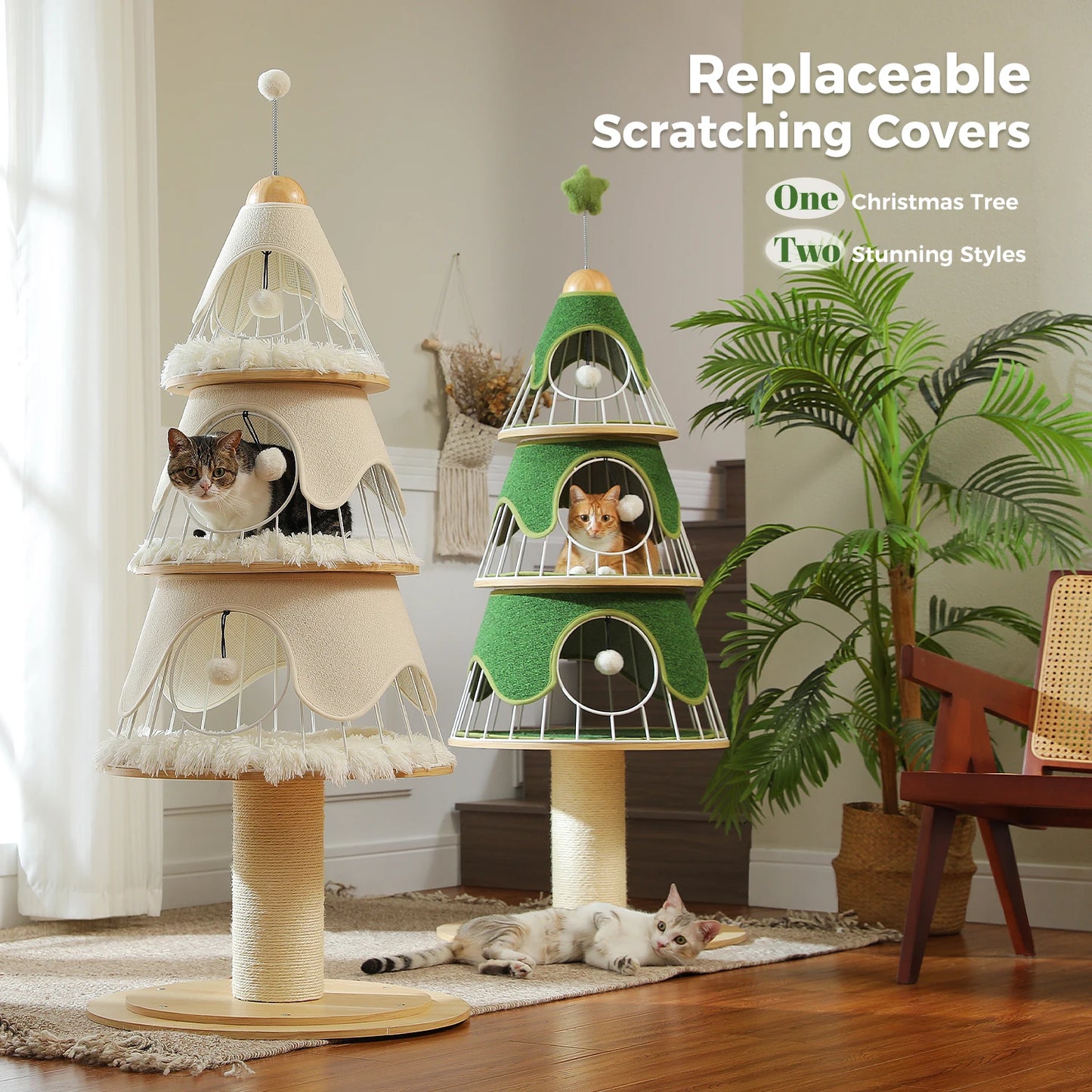 Meow Tree Holiday Cat Tower