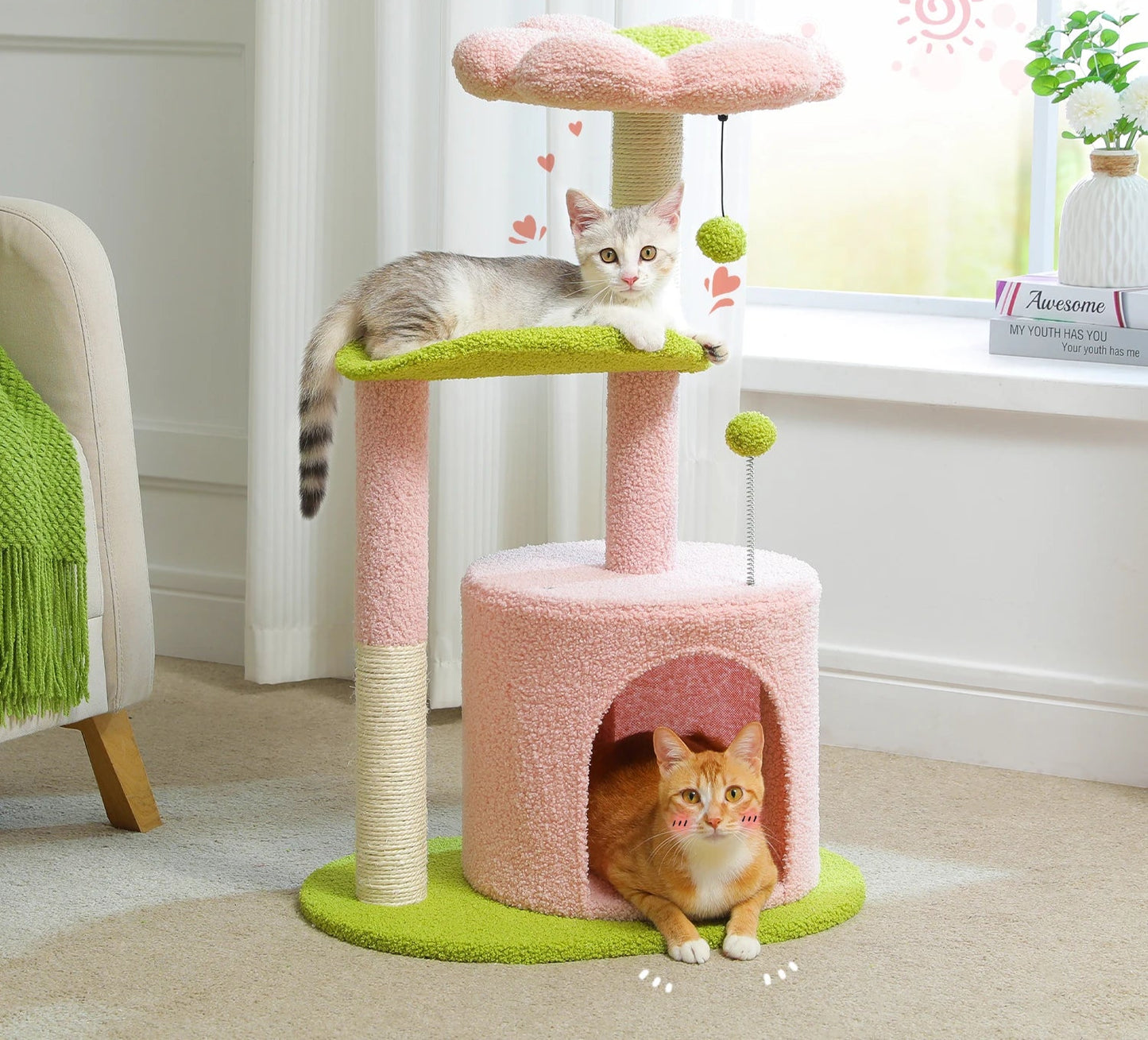 Rose Bloom Cat Tower