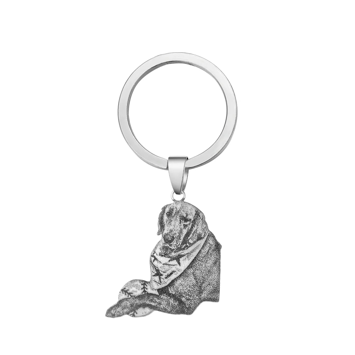 Personalized Pet Cutout Keychain