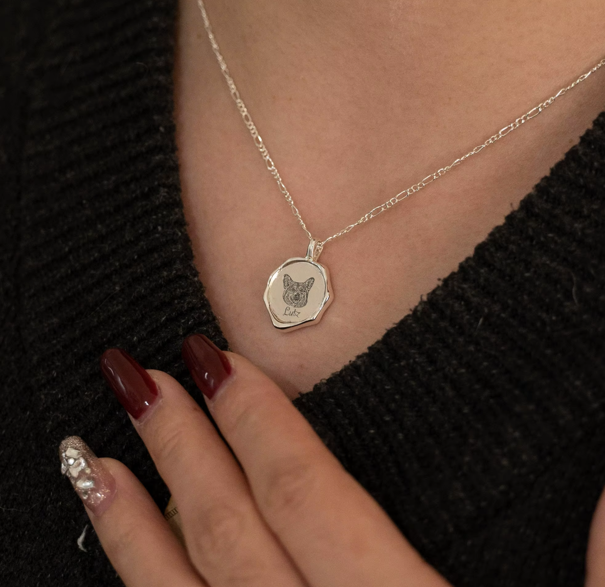 Personalized Luxe Pet Face Necklace