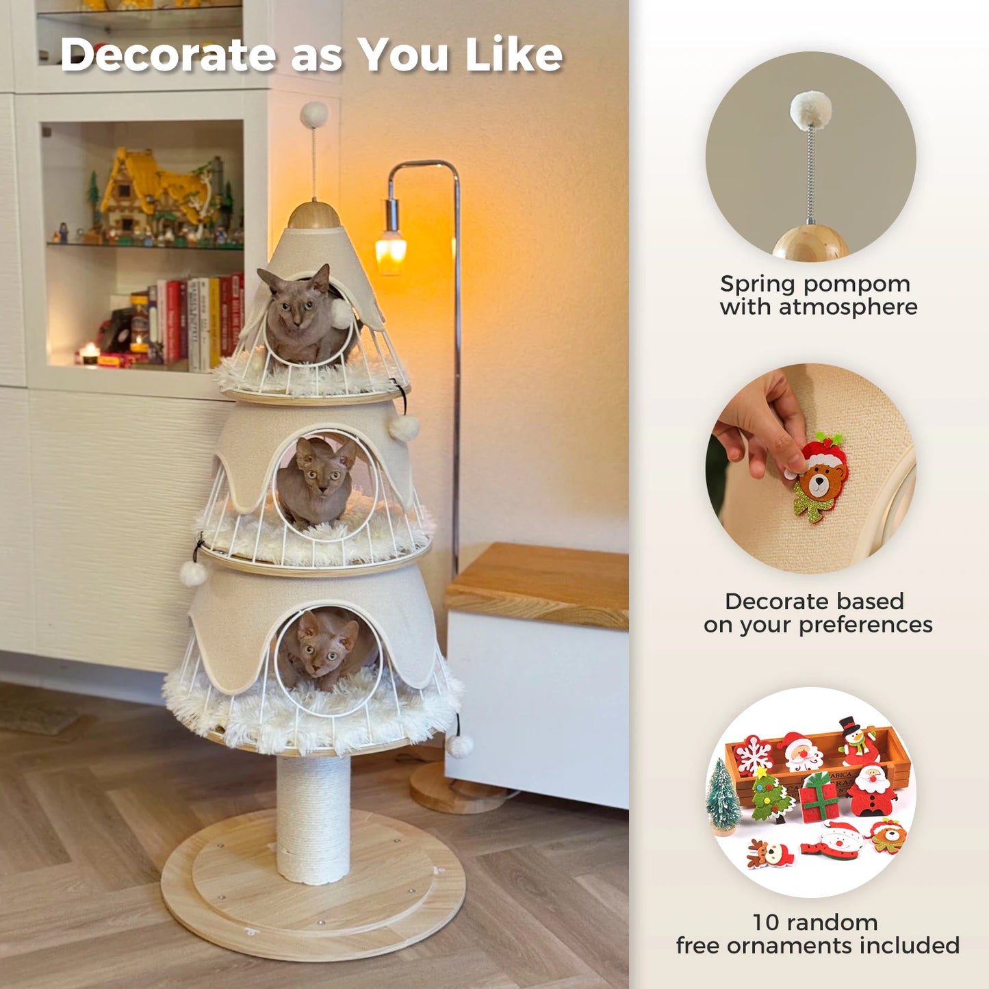 Meow Tree Holiday Cat Tower