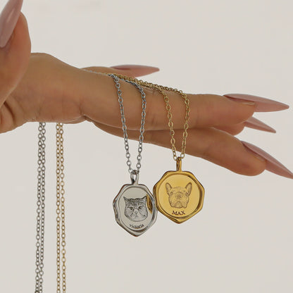 Personalized Luxe Pet Face Necklace