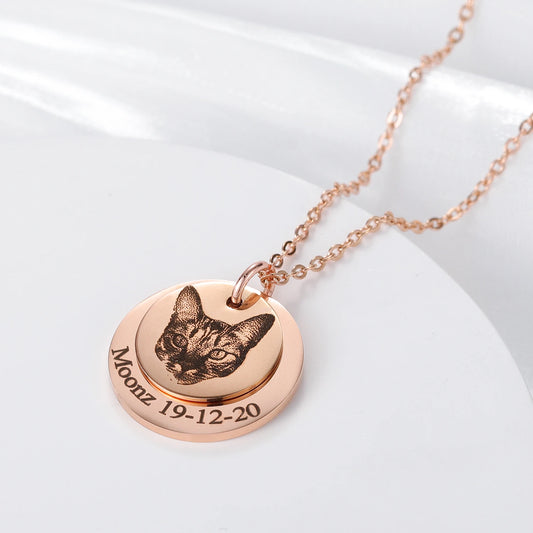 Personalized Memorial Pet Face Necklace