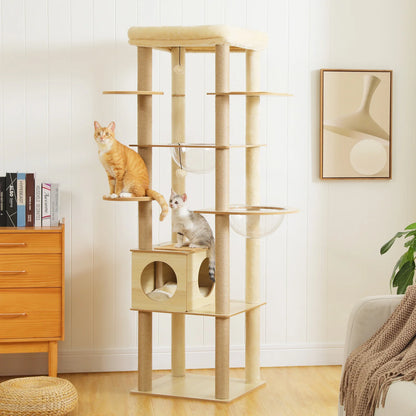 Multi-Level Large Cat Tree with Scratching Posts
