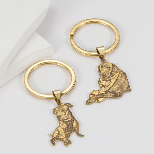Personalized Pet Cutout Keychain