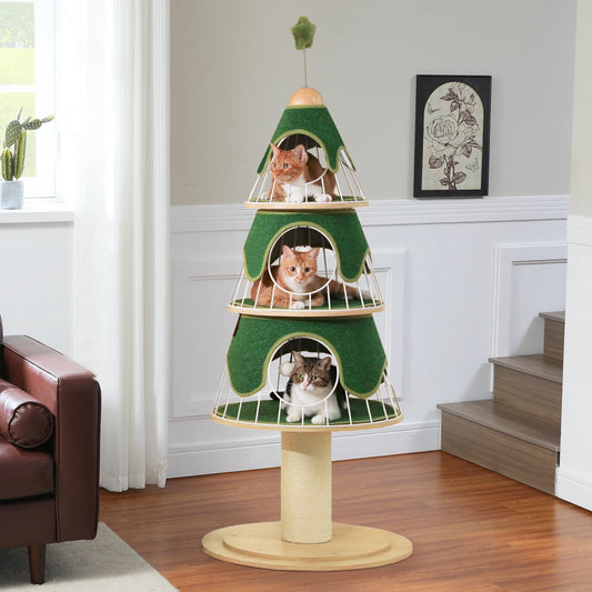Meow Tree Holiday Cat Tower