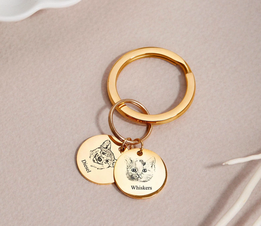 Personalized Pet Face Keychain