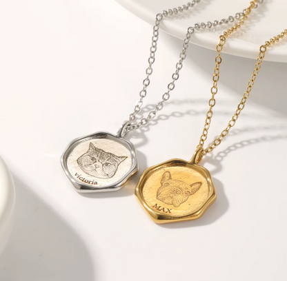Personalized Luxe Pet Face Necklace